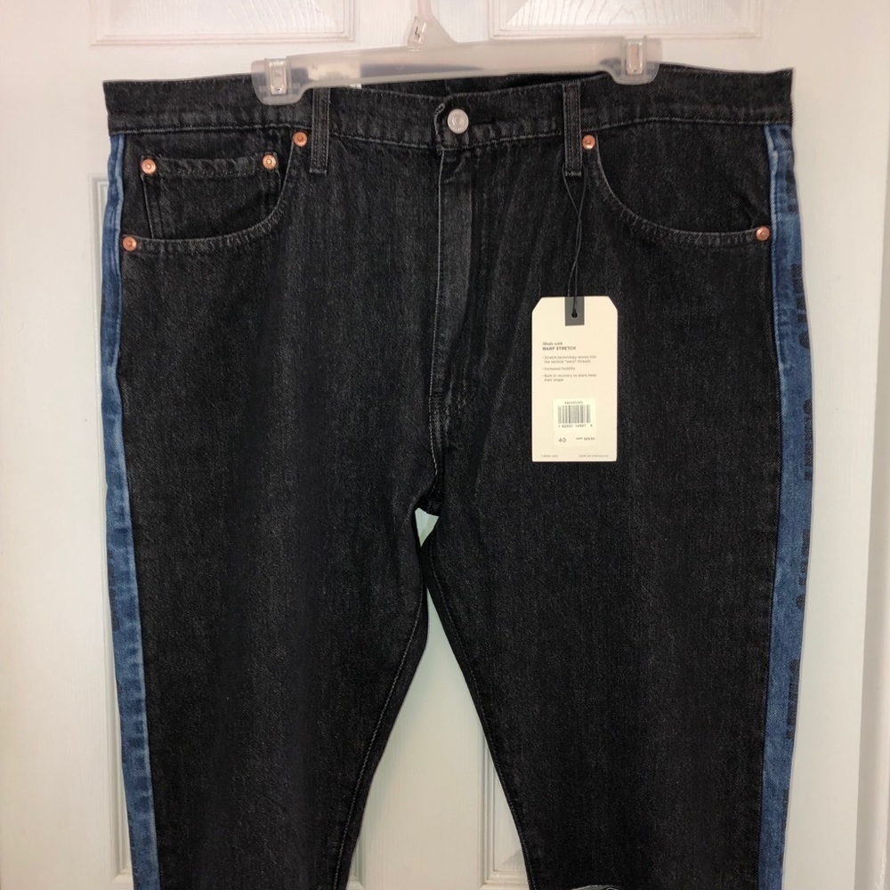 NWT LEVIS Lo-Ball Stack BLACK DENIM Jeans Sz 40 - Picture 3 of 11